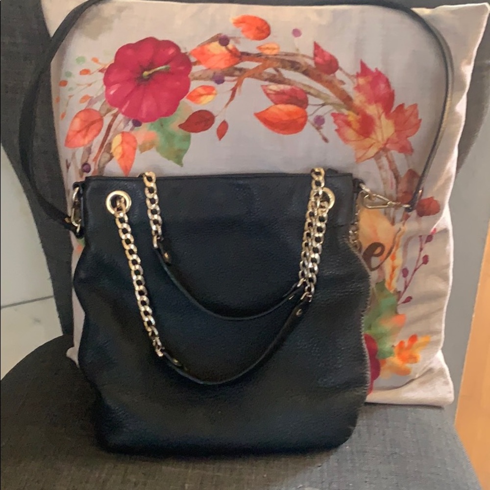 Black original Michael kors Leather crossbody bag